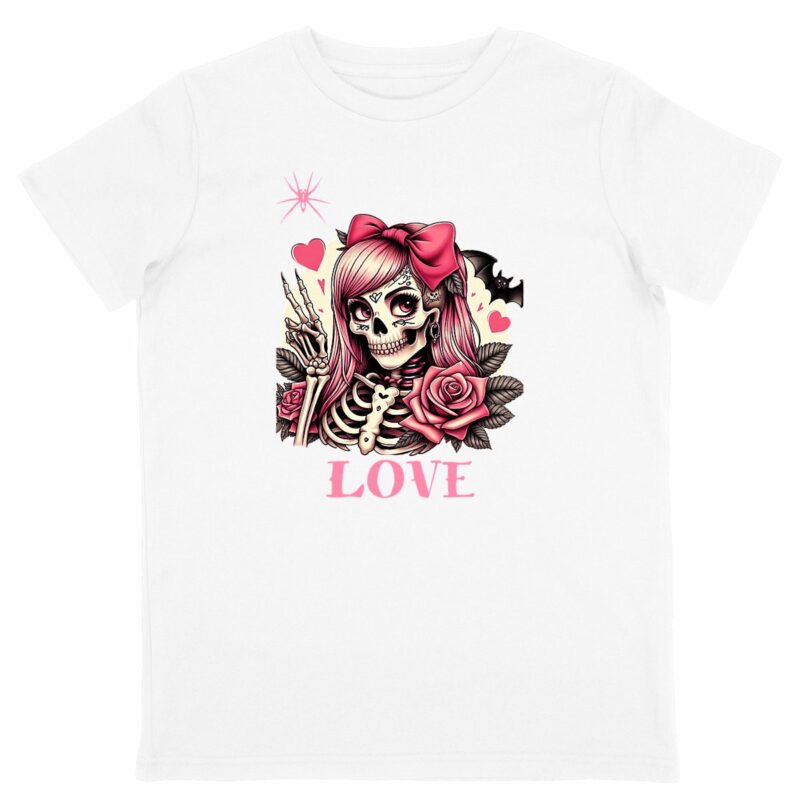 T-shirt Enfant Squelette love bio conversion