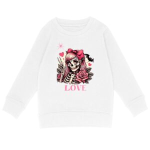 Sweat-shirt Enfant - Premium - Squelette Love