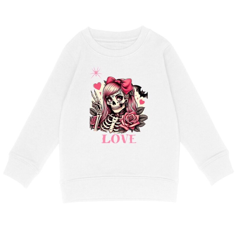 Sweat-shirt Enfant - Premium - Squelette Love