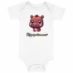 Body Bébé Bio Les Mignonimaux - Hippopotamour