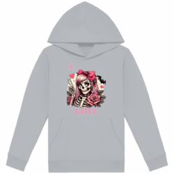 Sweat à capuche Enfant - Premium - Squelette Love