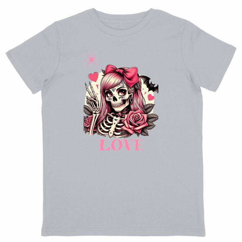 T-shirt Enfant Squelette love bio conversion