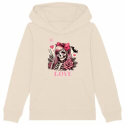 Sweat à capuche Enfant - Premium Plus - Squelette Love