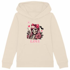 Sweat à capuche Enfant - Premium Plus - Squelette Love