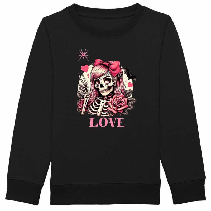 Sweat-shirt Enfant - Premium Plus - Squelette Love