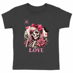 T-shirt Enfant Bio - Premium Squelette Love