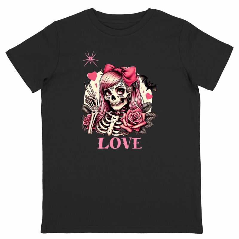 T-shirt Enfant Squelette love bio conversion