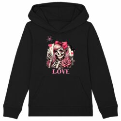 Sweat à capuche Enfant - Premium Plus - Squelette Love