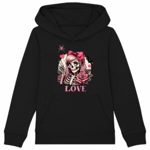 Sweat à capuche Enfant - Premium Plus - Squelette Love