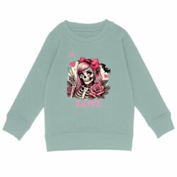 Sweat-shirt Enfant - Premium - Squelette Love