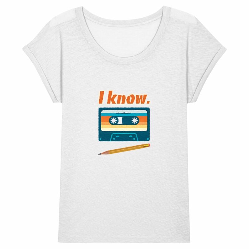 T-shirt Femme Slub - Basic - I know - Cassette