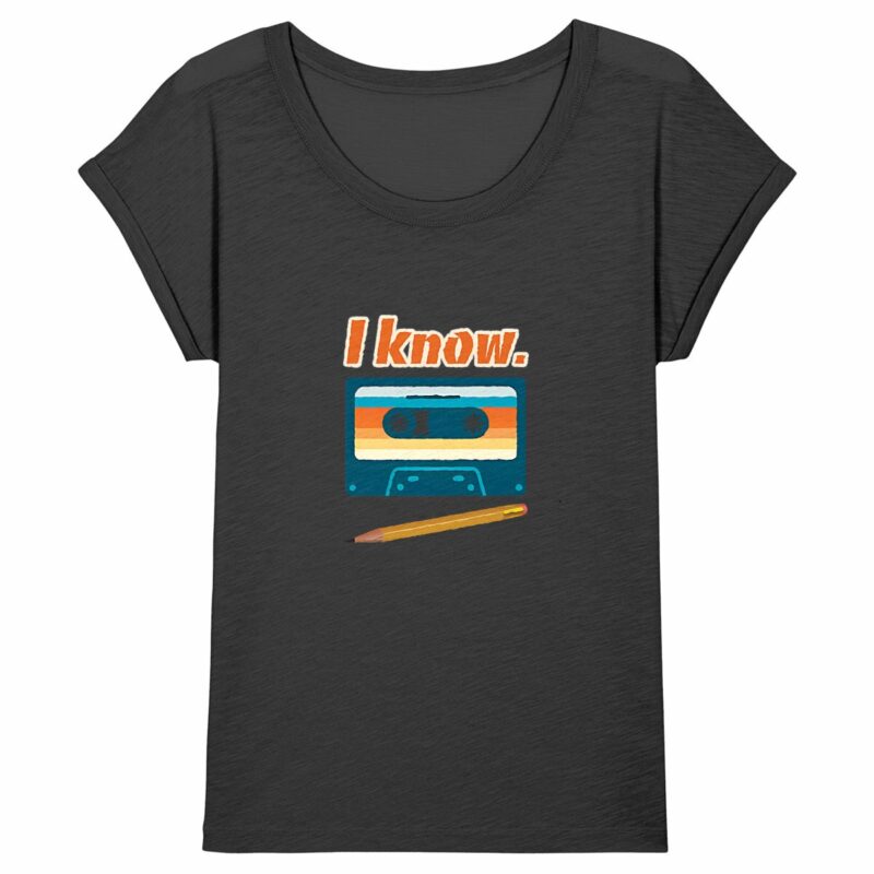 T-shirt Femme Slub - Basic - I know - Cassette