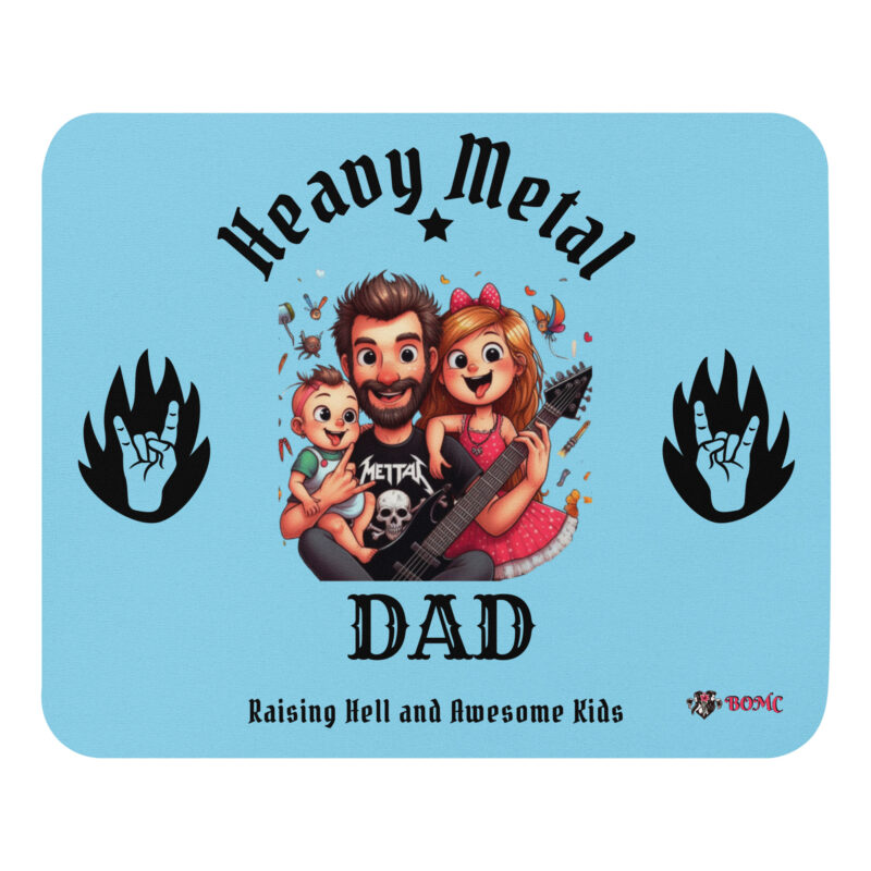 Tapis de souris Heavy Metal Dad Raising Hell and Awesome Kids