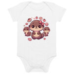 Body bio à manches courtes bébé loutre