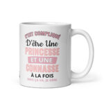 Mug céramique Princesse connasse - blanc