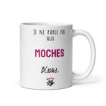 Mug céramique Je ne parle pas aux moches - violet