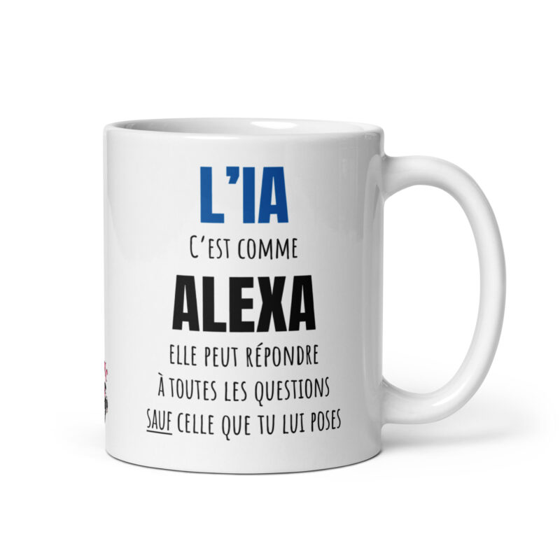 Mug Blanc Brillant L'IA c'est comme Alexa