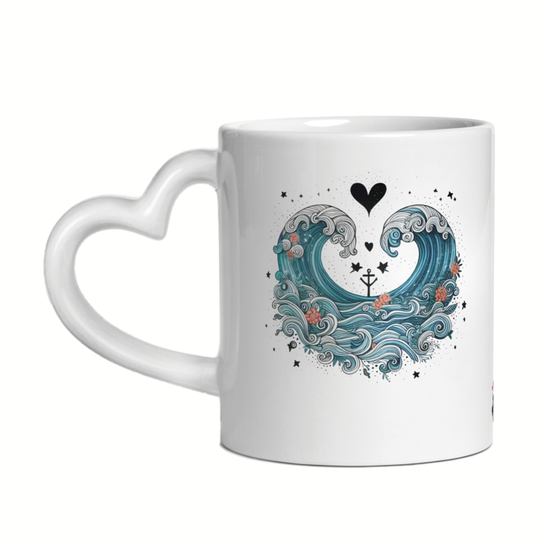 Mug céramique cœur nos âmes dansent ensemble comme les vagues et l'océan – Image 5