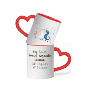 Mug céramique cœur nos âmes dansent ensemble comme les vagues et l'océan 5