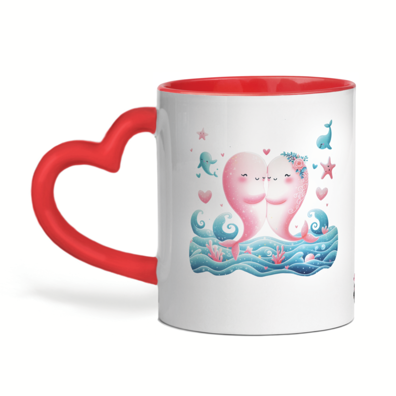 Mug céramique cœur nos âmes dansent ensemble comme les vagues et l'océan – Image 3