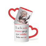 Mug céramique cœur tu es la seule personne que je veux embêter toute ma vie 3