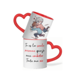 Mug céramique cœur tu es la seule personne que je veux embêter toute ma vie 4