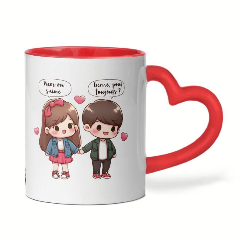 Mug céramique cœur viens on s'aime – Image 2