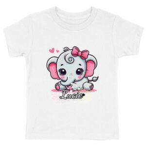 T-shirt Enfant Epais - Florie - Elephant - Lucie 1
