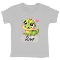 T-shirt Enfant Epais - Florie - Croco - Rose 1