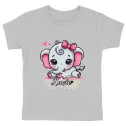 T-shirt Enfant Epais - Florie - Elephant - Lucie 1