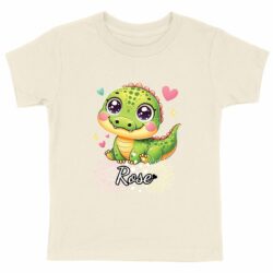 T-shirt Enfant Epais - Florie - Croco - Rose 1