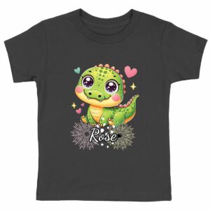 T-shirt Enfant Epais - Florie - Croco - Rose 1