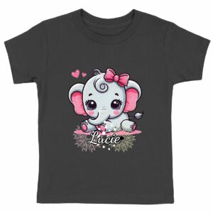 T-shirt Enfant Epais - Florie - Elephant - Lucie 1