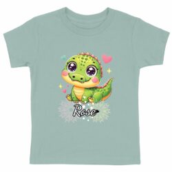 T-shirt Enfant Epais - Florie - Croco - Rose 1
