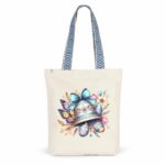 Totebag ethnique cloche de Pâques artistique