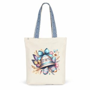 Totebag ethnique cloche de Pâques artistique