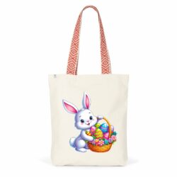 Totebag ethnique avec lapin de Pâques