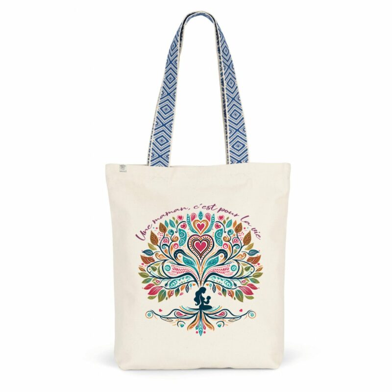 Totebag ethnique - fête des mères - arbre 2