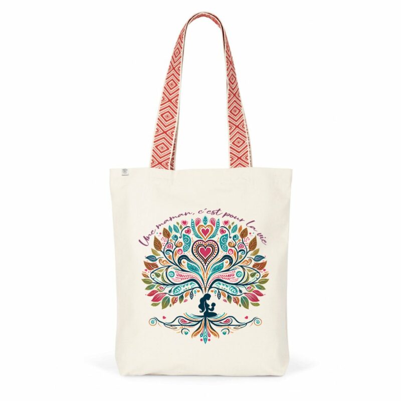 Totebag ethnique - fête des mères - arbre 2