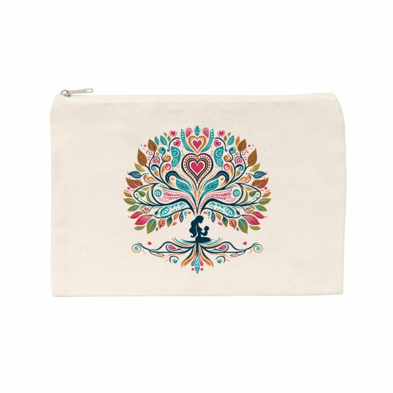 Pochette en coton recyclé - fête des mère - arbre